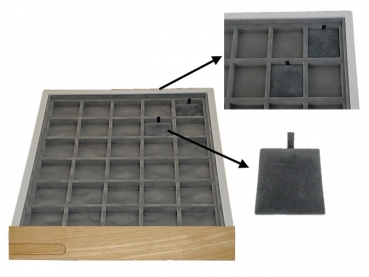 30 Paar Ohrringe auf Karten, Höhe Front/Lade 30/23 mm